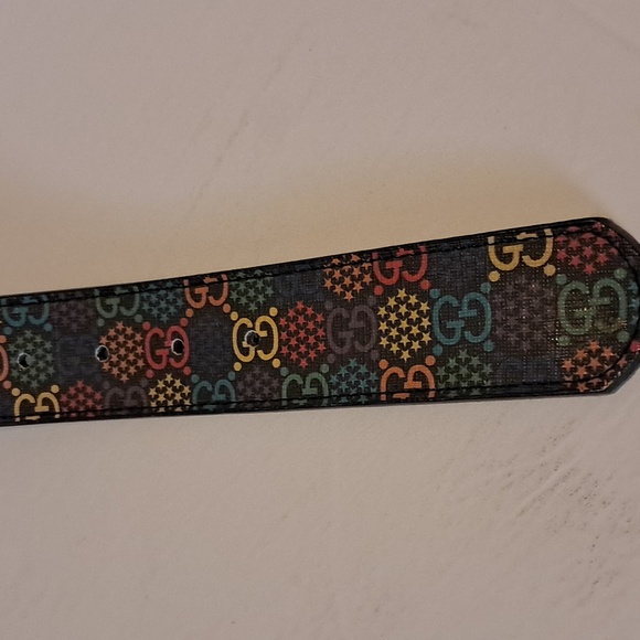 Gucci Supreme Monogram Psychedelic Belt Made In Italy Size 48/120 Colorful Fun - Picture 2 of 9